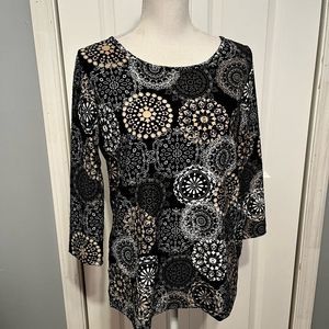 Medium Emily Daniels Black Medallion Top